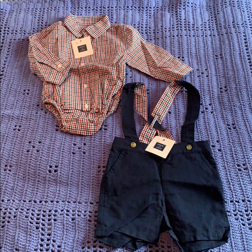 Two-piece plaid jumper set from Janie and Jack